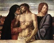 BELLINI, Giovanni, Dead Christ Supported by the Madonna and St John (Pieta)